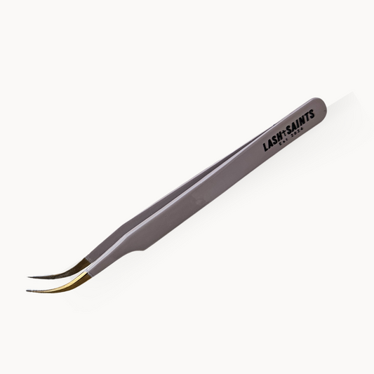 Curved Gold Tip Isolating Tweezers